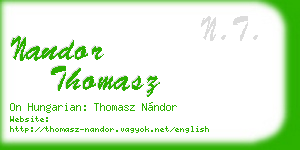 nandor thomasz business card